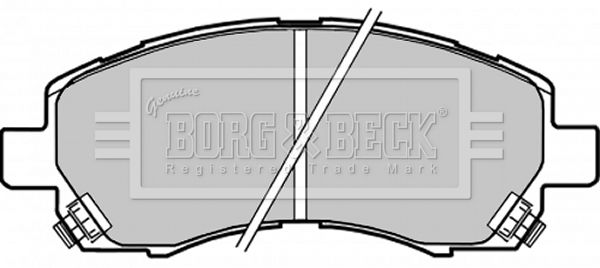BORG & BECK Комплект тормозных колодок, дисковый тормоз BBP1609